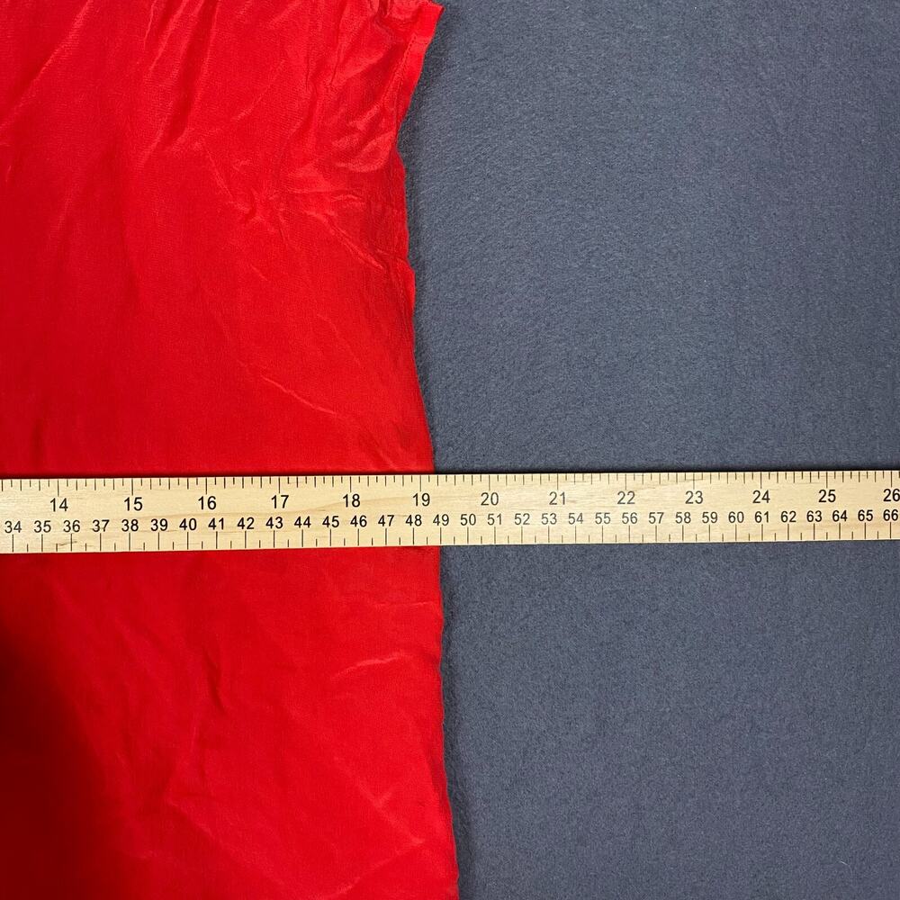 Jordan Top Womens 12 Red 100% Silk Sleeveless Blouse Coastal Core Vintage Preppy - Picture 10 of 12